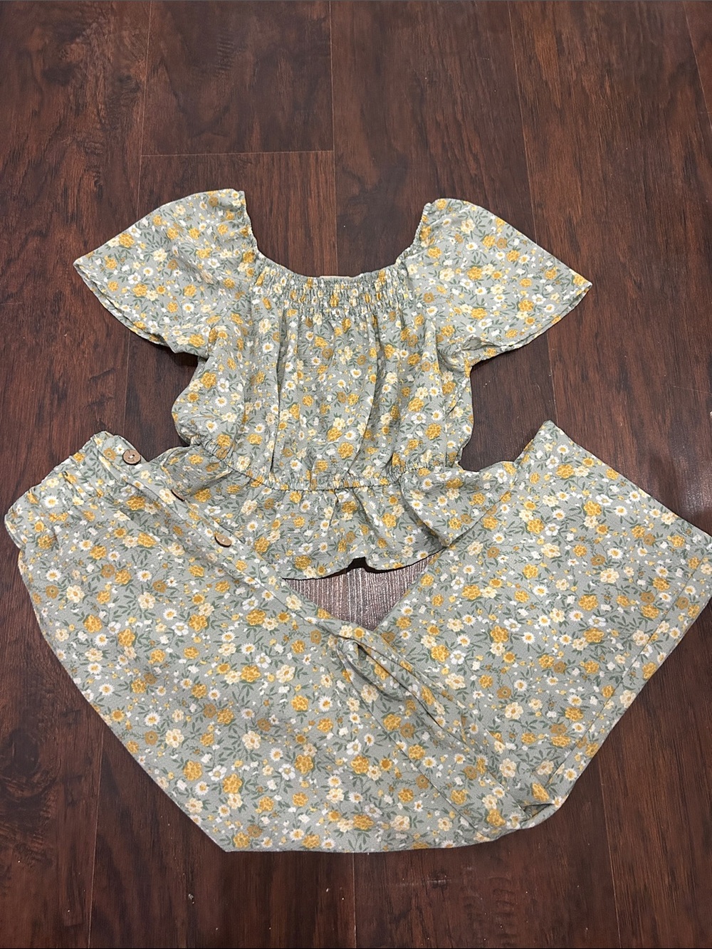 Girls' Sweet Stories Floral 2-Piece Set Sz 7/8
